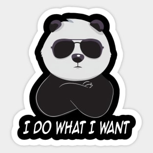 Panda Posse Trendy Tee for Members of the Panda Community Sticker